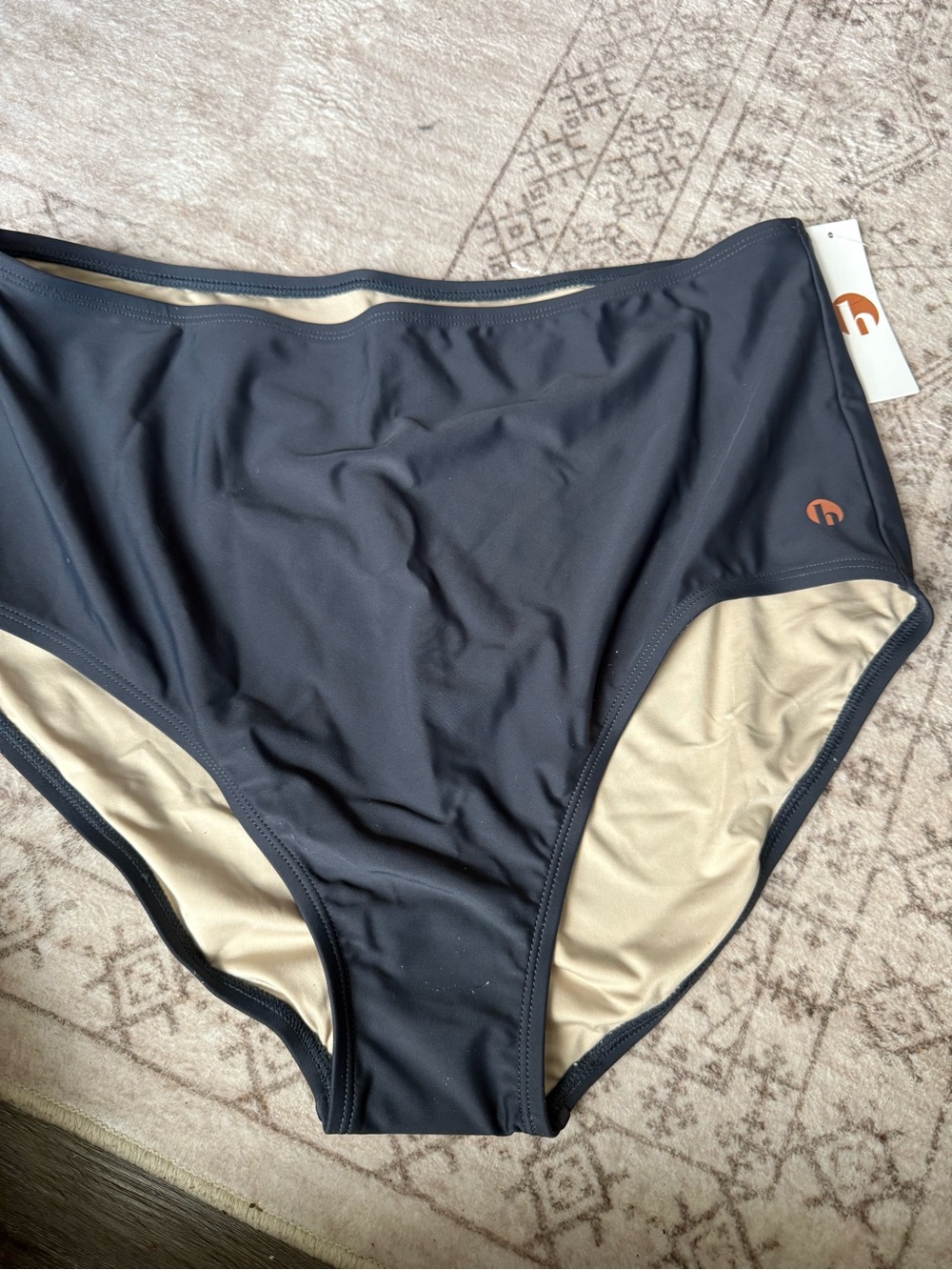 High-Waist Women’s Bikini Bottoms - Navy